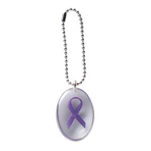 Purple Ribbon Stone on a Chain